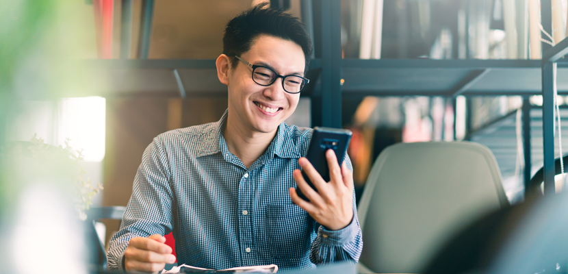 Happy Man After Receiving Confirmation Of His Personal Loan in Singapore